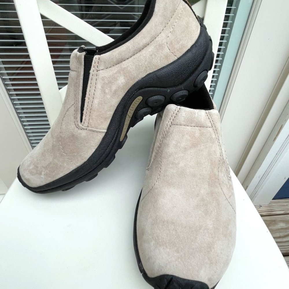 Merrell suede slip on Jungle Moc, women's 6.5.